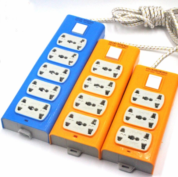 Wholesale Hot Selling Yellow Color 2 Meters Switch Electric Extension Sockets