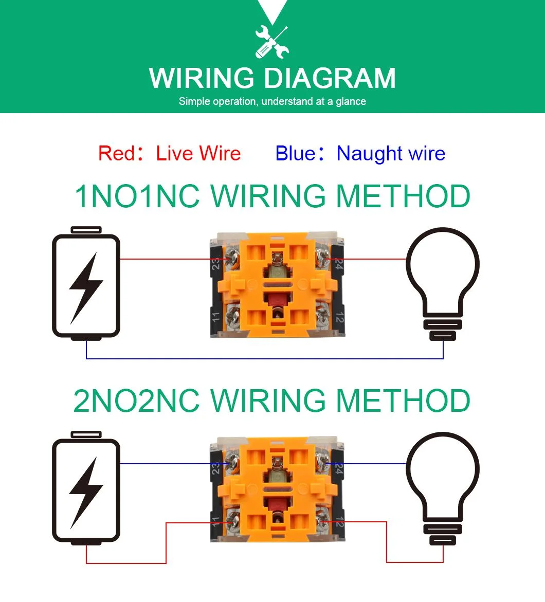 La165-B8-11 China Factory Supply Black Flat Head Momentary Switch 1no1nc Fuse Big Plastic Push Button Switch